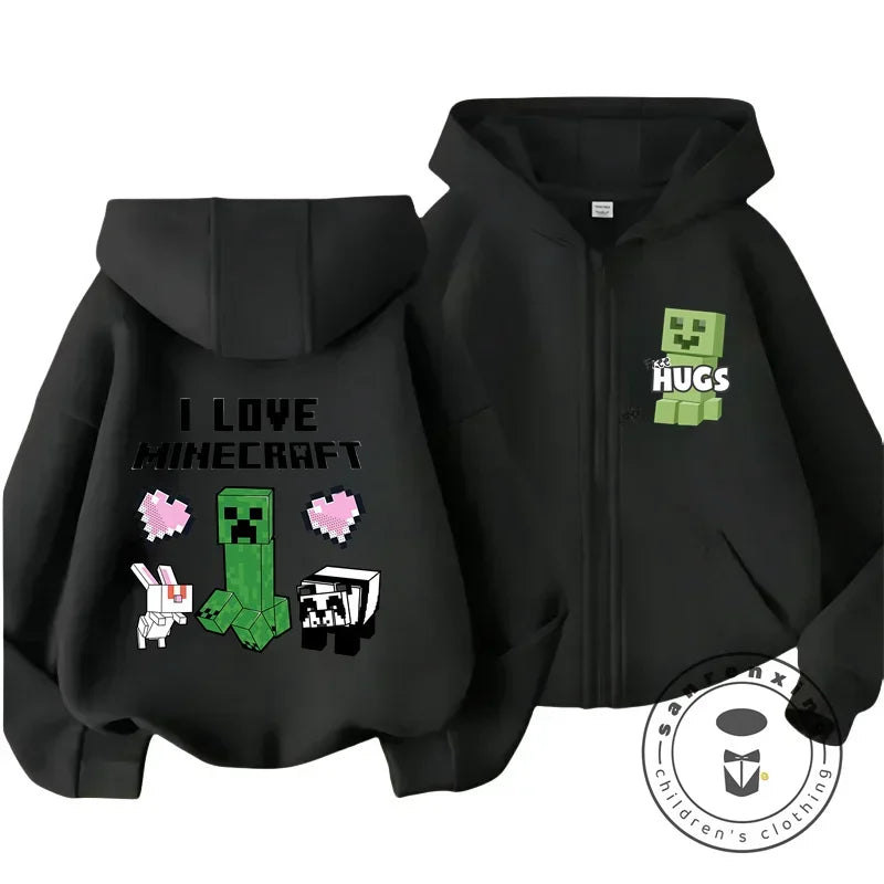 Kids Hoodie - Zip Up Sweatshirt For Boys Girls | Warm Winter Casual Polyester