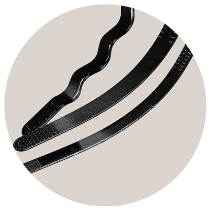 Unisex Metal Wavy Spring Hair Hoop Black Non Slip Outdoor Sports Headbands For Women Men Simple Hairband Face Washing Headdress