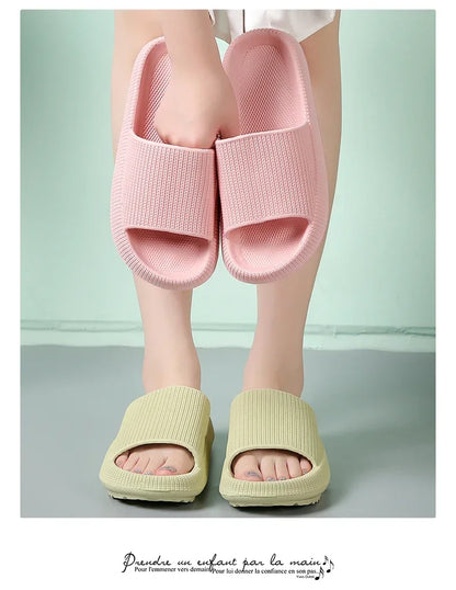 Eva's Simple Men's Slippers For Man Size 45 Poop Slippers. Wearing Soft-Soled Anti-Slip Shoes In Summer. And Women's Slippers