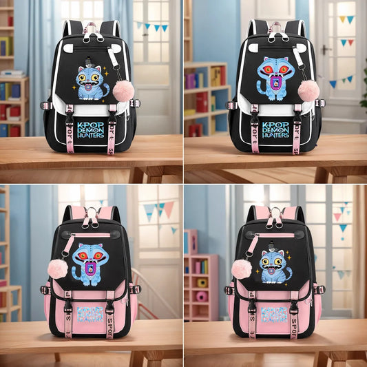 KPop Demon Hunters School Backpack - Stylish Outdoor Bag for Students