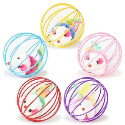 Plush Mouse Cat Toy - Self-Teasing Interactive Ball - ZOOMNSTORE