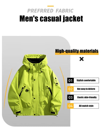 Men Women Waterproof Hiking Jacket Windproof Camping Windbreakers Oilproof Fishing Trekking Jacket Autumn Spring Sport Rain Coat