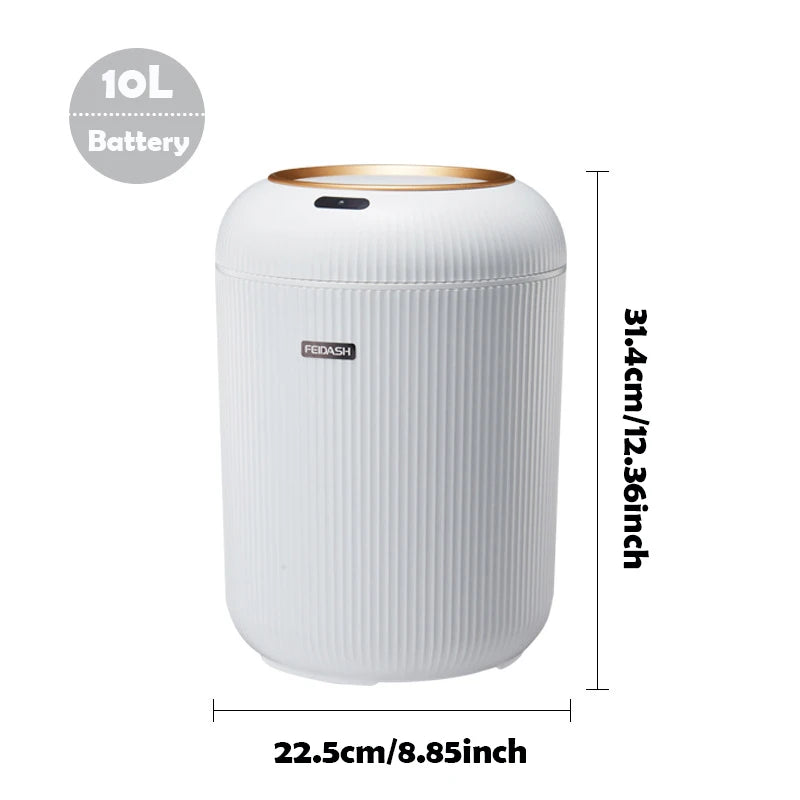 Smart Motion Sensor Trash Can - Automatic Plastic Bin for Home  Office