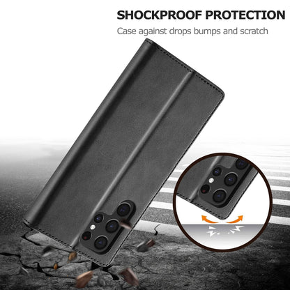 Business Leather Case for Samsung Galaxy S26 S25 Ultra S24 S23 FE S22 S21 S20 S10 Plus Note 20 + Flip Wallet Card Holder Cover
