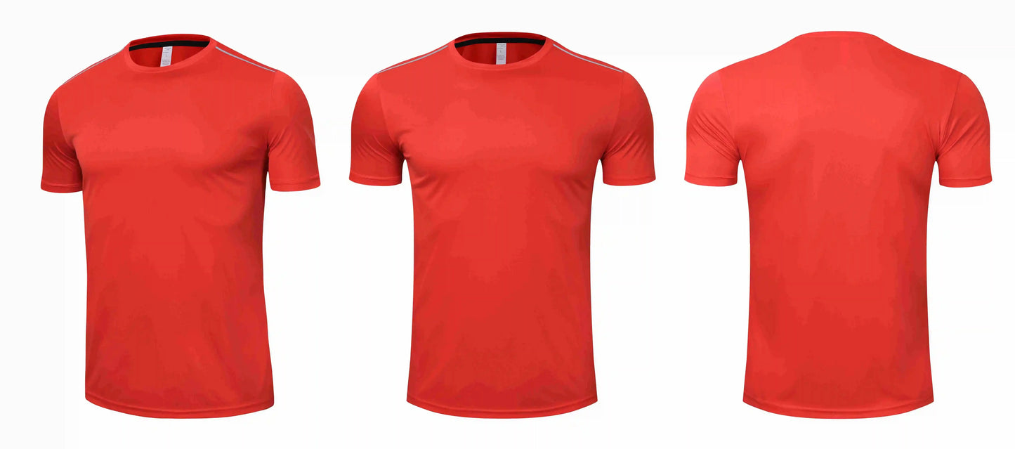 Men Women Quick Dry Short Sleeve Sport T Shirt Gym Jerseys Fitness Shirt Trainer Running T-Shirt Teenager Breathable Sportswears