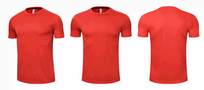 Men Women Quick Dry Short Sleeve Sport T Shirt Gym Jerseys Fitness Shirt Trainer Running T-Shirt Teenager Breathable Sportswears