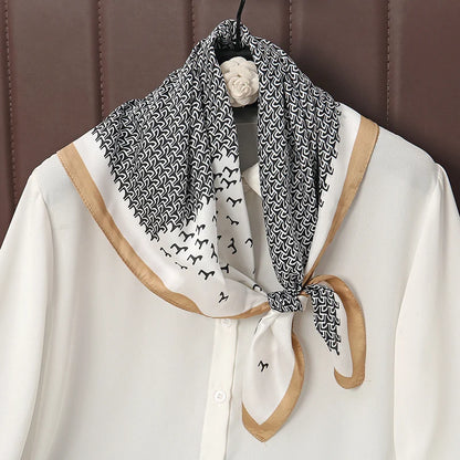 Luxury Satin Silk Scarf - Womens Fashion Shawl Hijab Neckerchief Bandana 2023