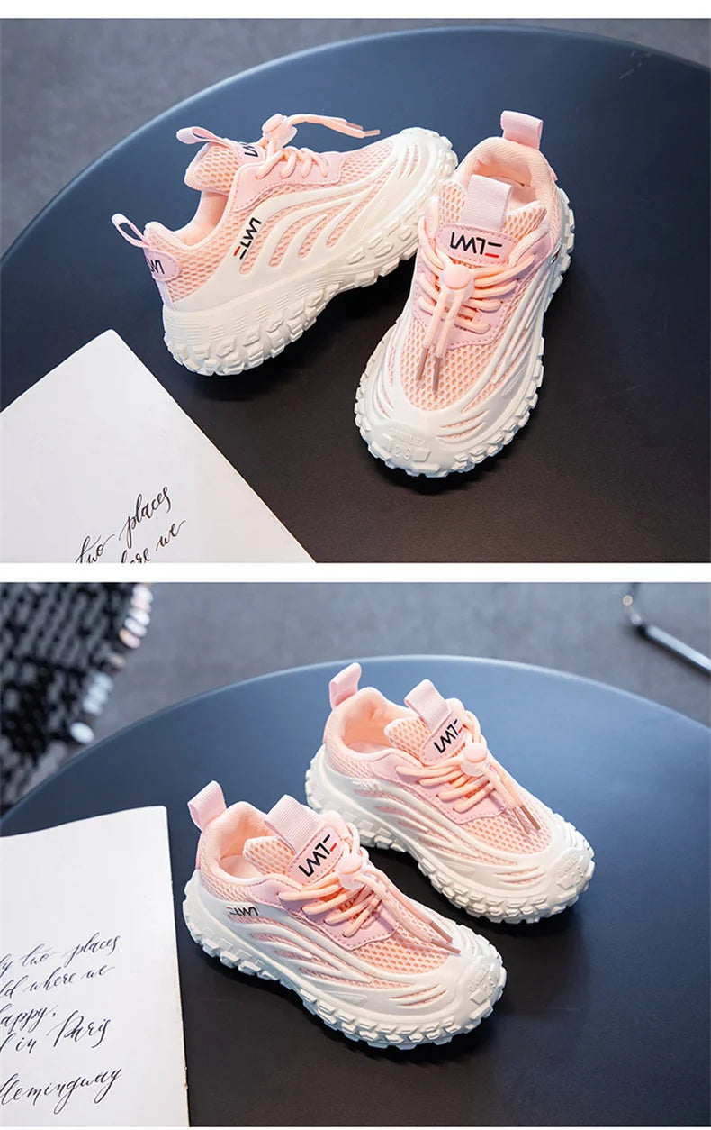 Children Sneakers - Lightweight Kids Casual Shoes With Breathable Mesh Fabric & Rubber Sole