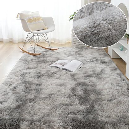 Plush Living Room Rug - Soft Velvet Carpet | Anti Slip Floor Mat, Cozy Area Rug