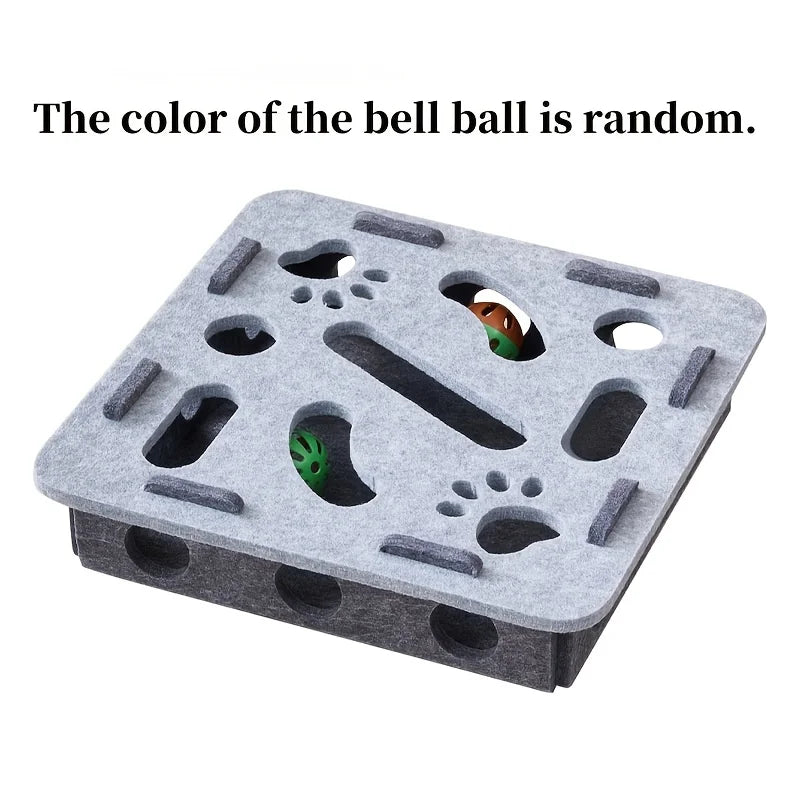 Interactive Cat Toy - Maze Tunnel  Bell for Playtime  Mental Engagement - ZOOMNSTORE