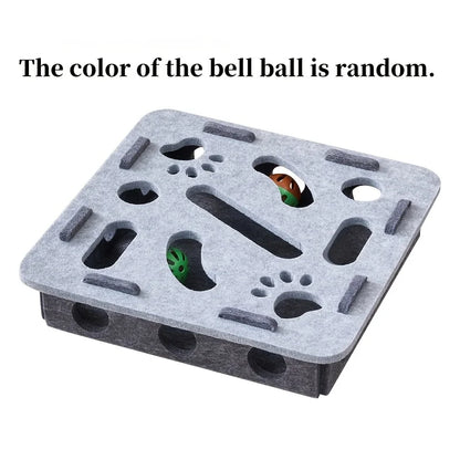 Interactive Cat Toy - Maze Tunnel  Bell for Playtime  Mental Engagement - ZOOMNSTORE