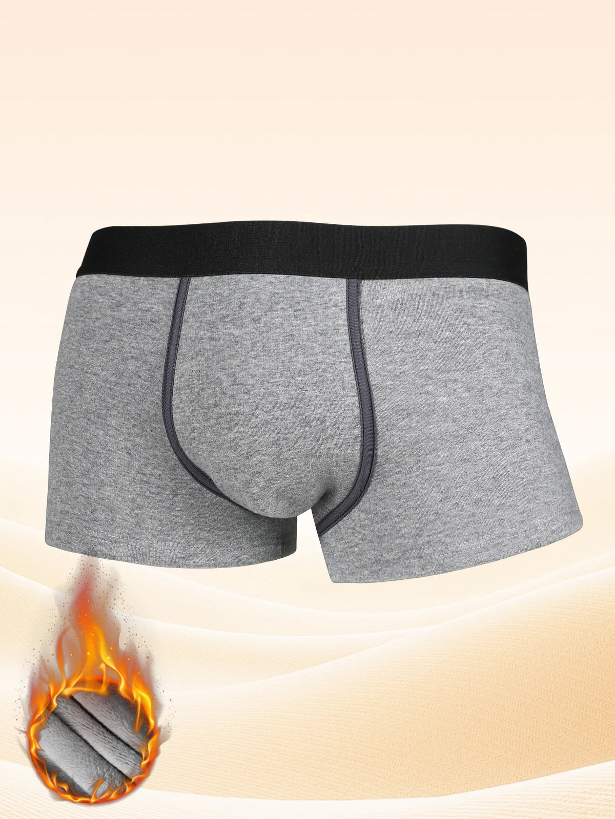 Warm underwear men plus fleece thickened men's boxers autumn and winter winter shorts head boys sports boxers