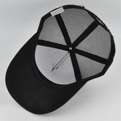 High Quality Fishing Embroidery Baseball Cap for Men Women Outdoor Fishing Snapback Mesh Hat Breathable Sunshade Dad Trucker Hat