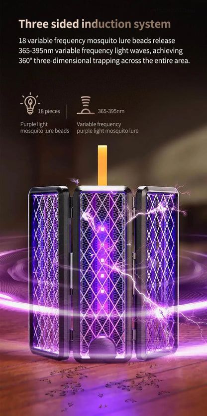 New Qualitell V3 Folding Electric Mosquito Killer Portable Charging Purple Light Home Outdoors Mosquito Repellent Lamp