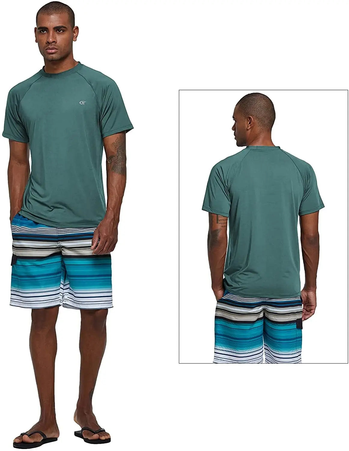Men's UPF 50+ Beach T-Shirt – Quick-Dry Surf & Swim Top