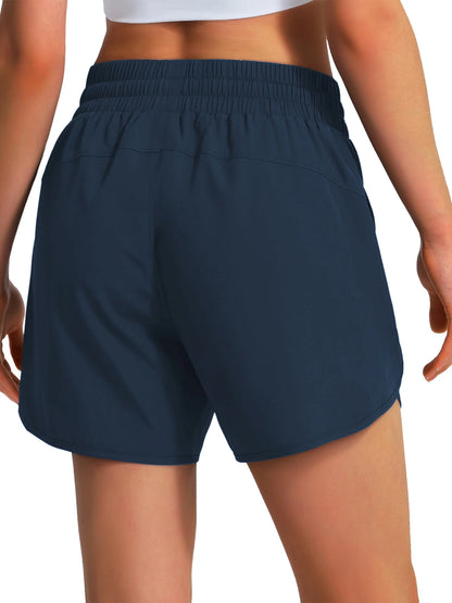 New women's casual sportswear sports running shorts quick-drying lightweight fitness shorts with zipper sports shorts