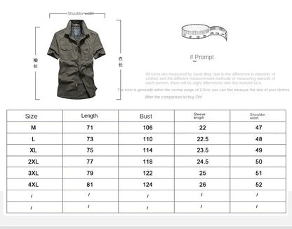 Men's summer thin shirt men's plus size new casual denim inch shirt military uniform shirt men