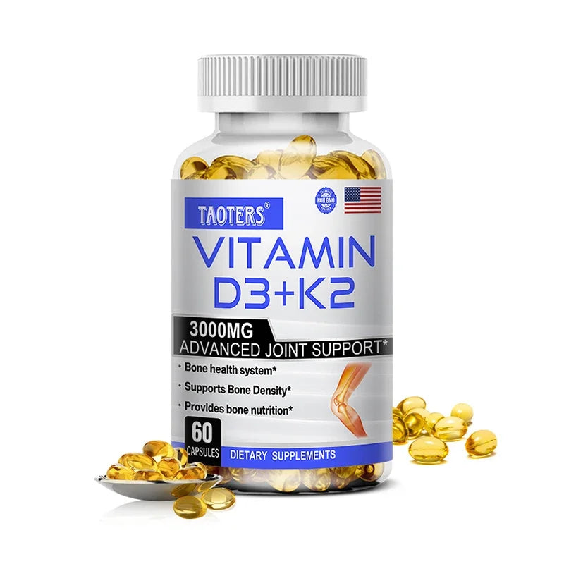 3000 mg Vitamin D3+K2 Health Supplement - Calcium Supplement for Bone Precision and Overall Health