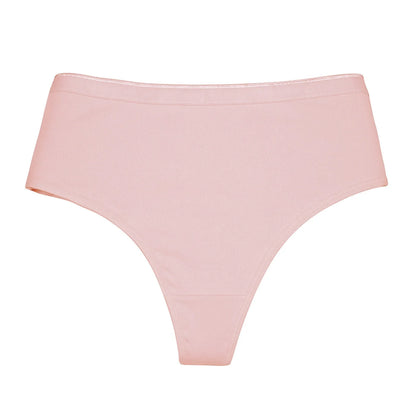 1PC Thongs Women Cotton Panties Female High Rise G-String Sexy High Leg Cut Bikini Solid Color T-back Breathable Lingerie S-L