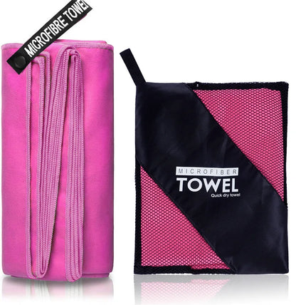 Microfiber Quick Dry Gym Towel Silver ION OdorFree Absorbent Fiber Fast Drying Workout Gear for Body Sweat Working Out