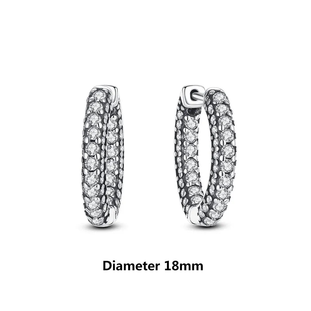 925 Sterling Silver Earrings – Crystal Zircon Studs With Rose Gold Heart & Bee Design