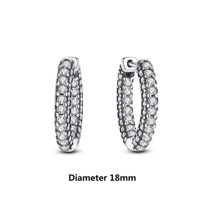 925 Sterling Silver Earrings – Crystal Zircon Studs With Rose Gold Heart & Bee Design