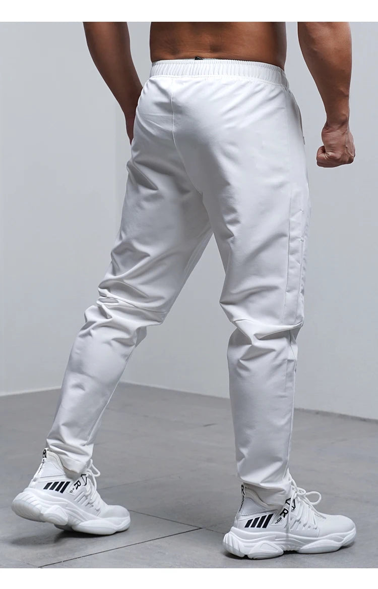 Men's Running Pants - Breathable Waterproof Sweatpants With Elastic Waist & Zip Pocket