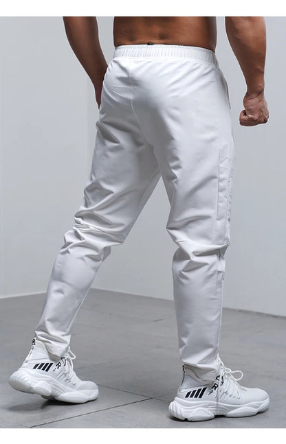 Men's Running Pants - Breathable Waterproof Sweatpants With Elastic Waist & Zip Pocket