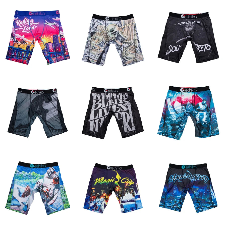 ETHIKA 1Pcs Men Underwear Breathable Summer Swimming Mens Boxershorts Panties Plus Size S-3XL Man Underpants Men's Boxers Briefs