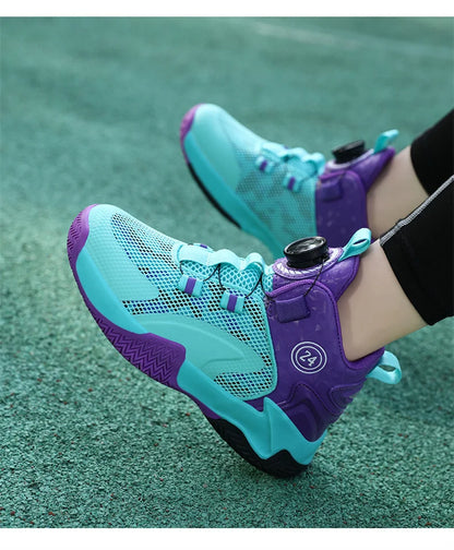 Kids Basketball Shoes - Boys Sneakers Non Slip Outdoor Sport Trainer Shoes
