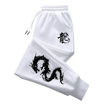 2026 Hot Sale Men's Casual Sweatpants Chinese Dragon Printed Trousers Male Home Outdoor Daily Fitness Sporty Jogging Pants