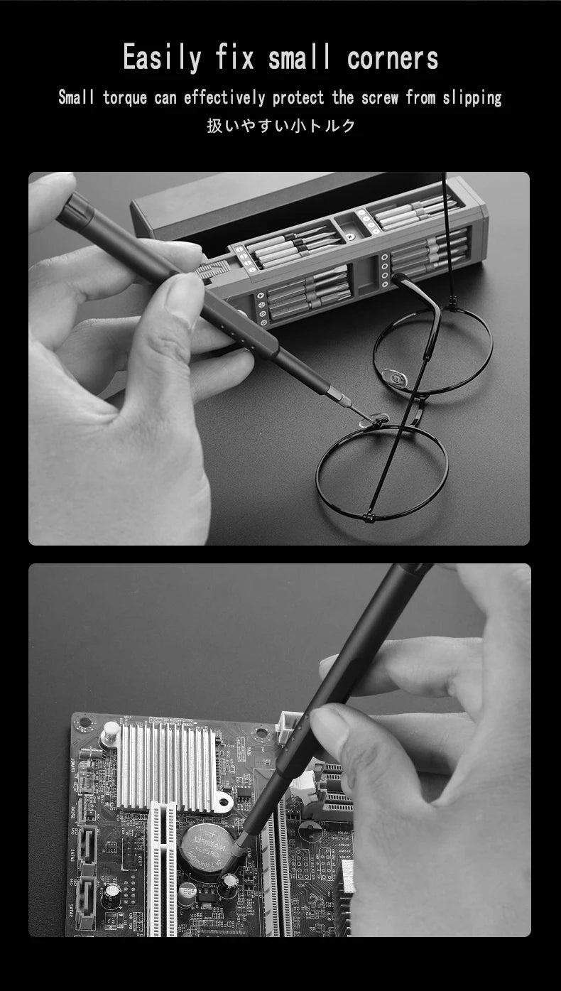 Precision Screwdriver Set - 324346 in 1 Multifunctional Tool with Magnetic Torx Phillips Bits for iPhone and Glass Repair