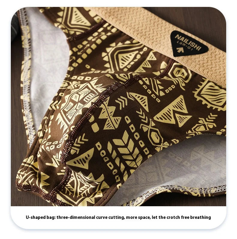 New Men's Triangle Underpants Fine Cotton Sexy Comfortable Underpants Teenage Underpants Boys Triangle Underpants Head Shorts