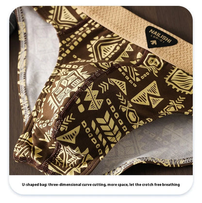 New Men's Triangle Underpants Fine Cotton Sexy Comfortable Underpants Teenage Underpants Boys Triangle Underpants Head Shorts