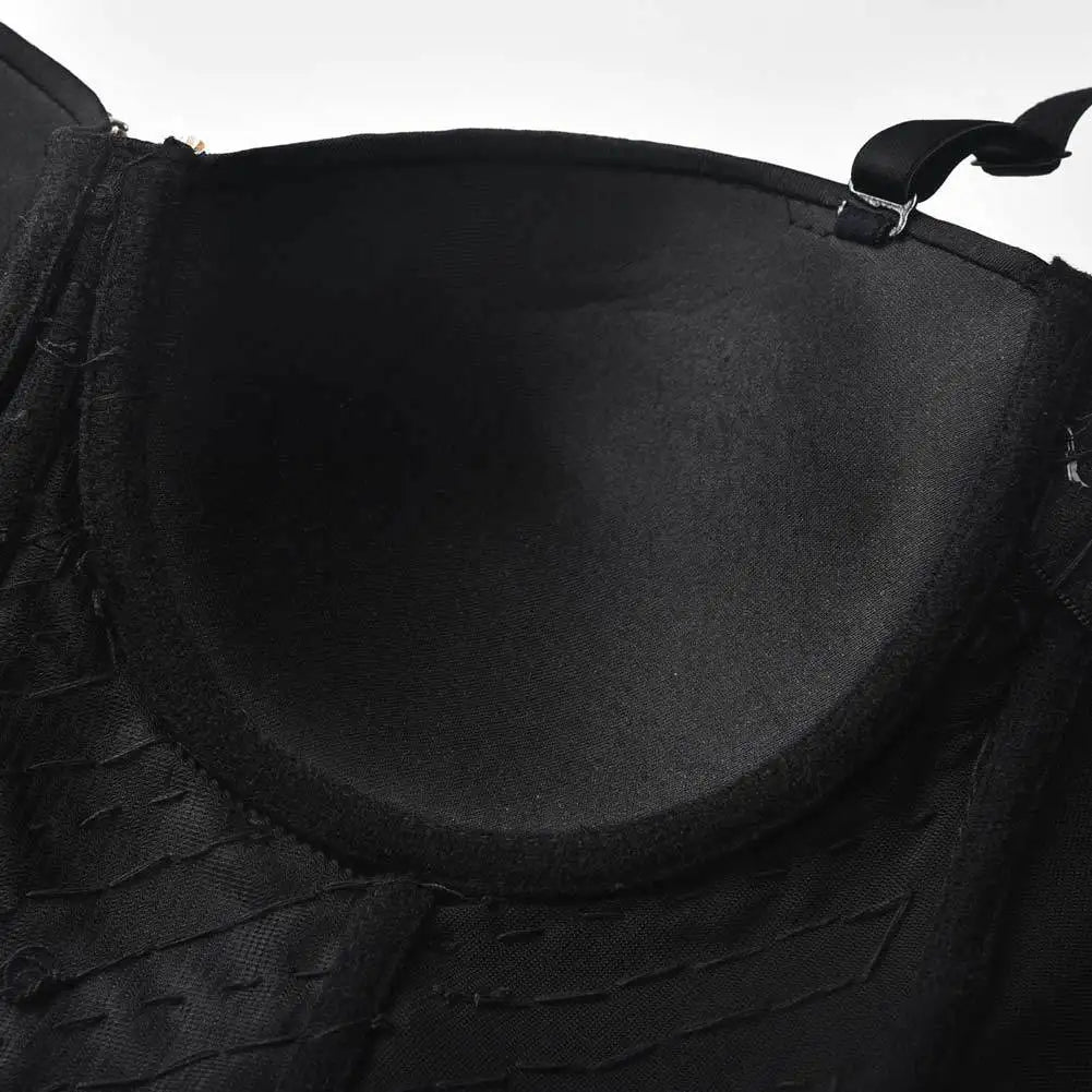 Grey Diamonds And Beaded Punk Rave Brassiere For Women Sexy Bralette Push Up Bra Top y2k Goth Brasieres Mujeres Party Club Wear