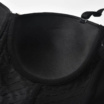 Grey Diamonds And Beaded Punk Rave Brassiere For Women Sexy Bralette Push Up Bra Top y2k Goth Brasieres Mujeres Party Club Wear