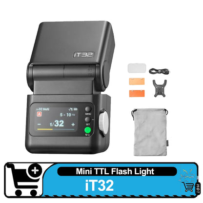 Godox IT32 IFlash Camera Flash TTL HSS Rotating Head on Camera Flash Light X5 C/S/N/F/O/L Wireless TTL Magnetic Flash Trigger