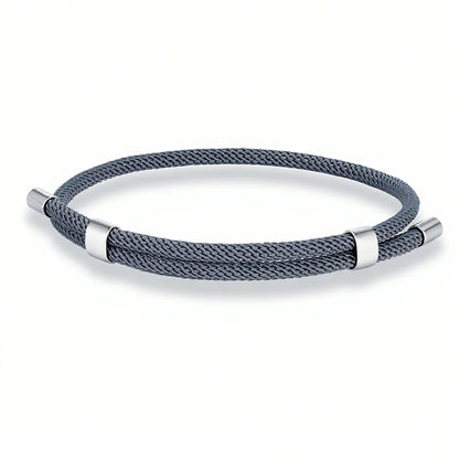 MKENDN Simple Style Men Women Bracelet 3mm Durable Marine Rope With Polished Steel Closure Jewelry Summer Beach Gifts