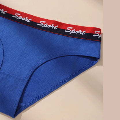 7Pcs Women Panties Breathable Underwear Soft Cotton Girls Underpants Low Waist Panty Sports Girls Briefs Sexy Female Lingerie