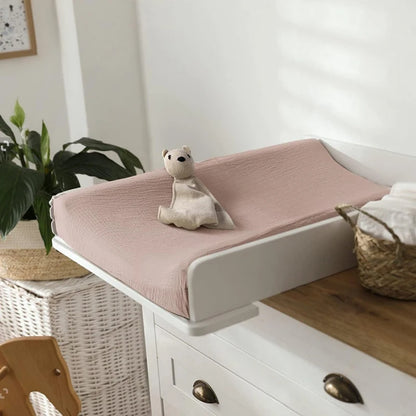 Muslin Changing Pad Cover for Girls Boys Ultra Soft Breathable Cotton Newborn Infant Diaper Changing Table Sheet Set of 2