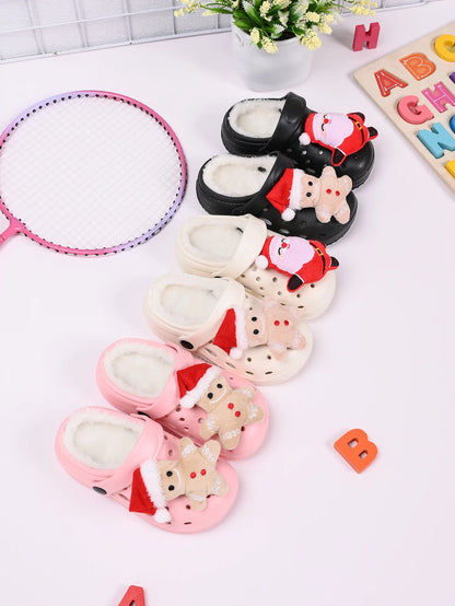 Children's Winter Slippers - Plush Soft EVA Sole Anti Slip Kids Indoor Shoes