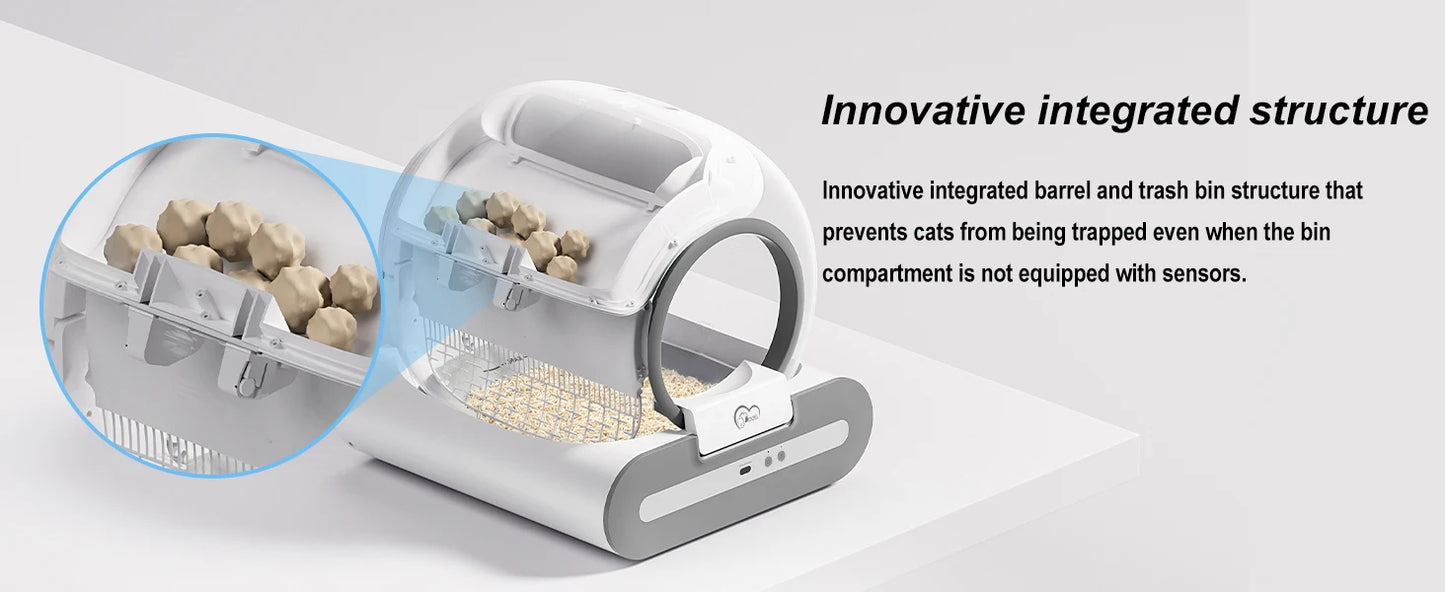 Automatic Self-Cleaning Cat Litter Box with App Control  Litter Mat for Large Cats - ZOOMNSTORE
