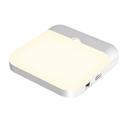 LED Motion Sensor Night Light, Square USB Rechargeable Cabinet Lamp, for Bedroom Kitchen Staircase Hallway Wardrobe