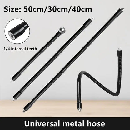 Flexible Metal Tube Rod Monopod Selfie Stick Stands With 1/4inch Screws Ball Head Extension Arm For Camera Phone Tripod