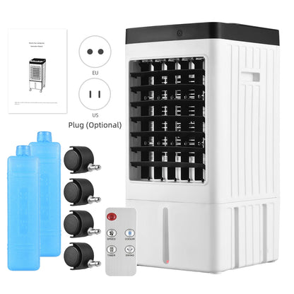 Evaporative Air Cooler 100° Oscillation Swamp Cooler with Remote Control / 2 Ice Boxes / 2.11 Gal Water Tank 1-7H Timer 3 Wind