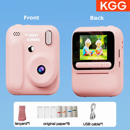 Kids Instant Camera - 32GB Digital Color Printing Camera With 1080P Video & Thermal Print