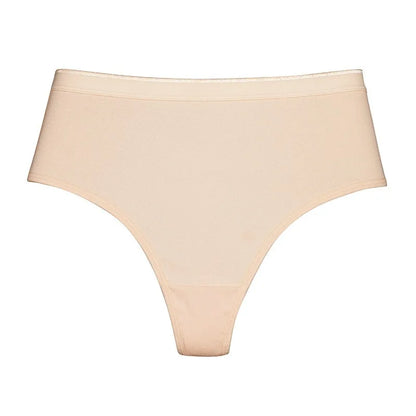 1PC Thongs Women Cotton Panties Female High Rise G-String Sexy High Leg Cut Bikini Solid Color T-back Breathable Lingerie S-L
