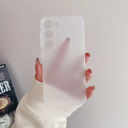 Ultra Thin Matte Armor Translucent Case For Samsung S26 ULTRA S25 FE S24 S23 FE S22 S21 Plus Ultra Note 20 Ultra Soft Back Cover