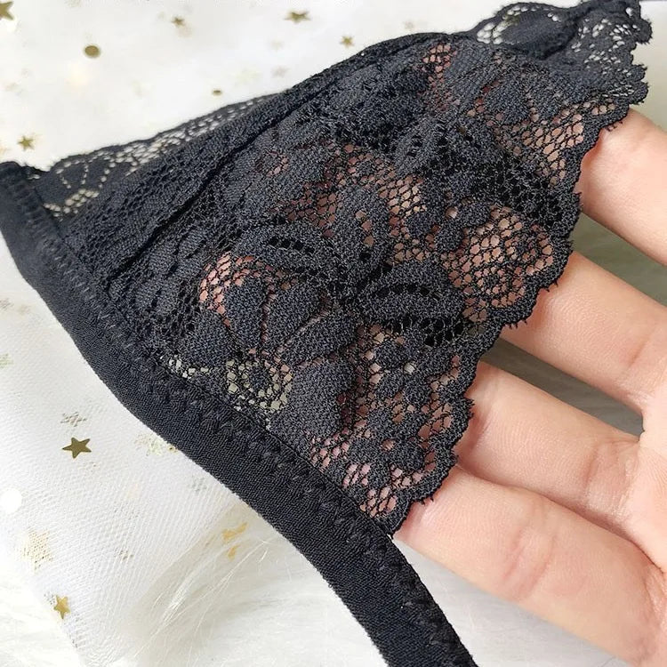 French Underwear Women's Front Buckle Triangle Cup Thin Strap Beautiful Back Thin Style Lace Summer Sexy Pure Bra for Women