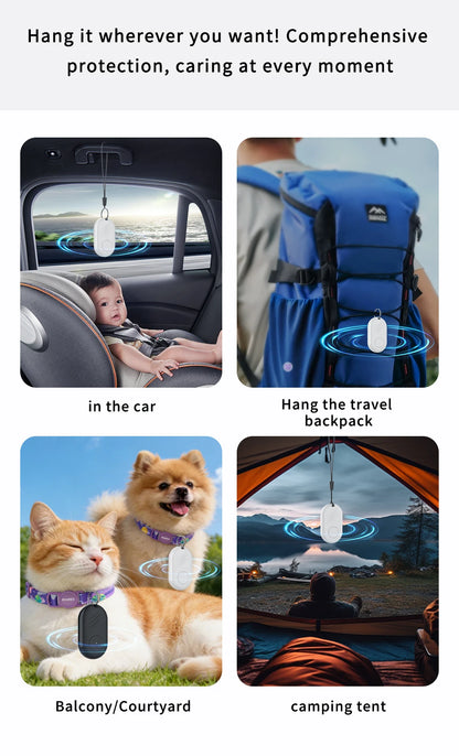 M63 Mosquito Repellent Pendant Mosquito Proof Keychain Children Adults Outdoor Portable Ultrasonic Insect Repellent Rechargeable